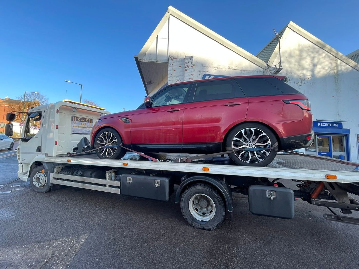 Z&Z Auto Recovery loading a vehicle near Binley, West Midlands